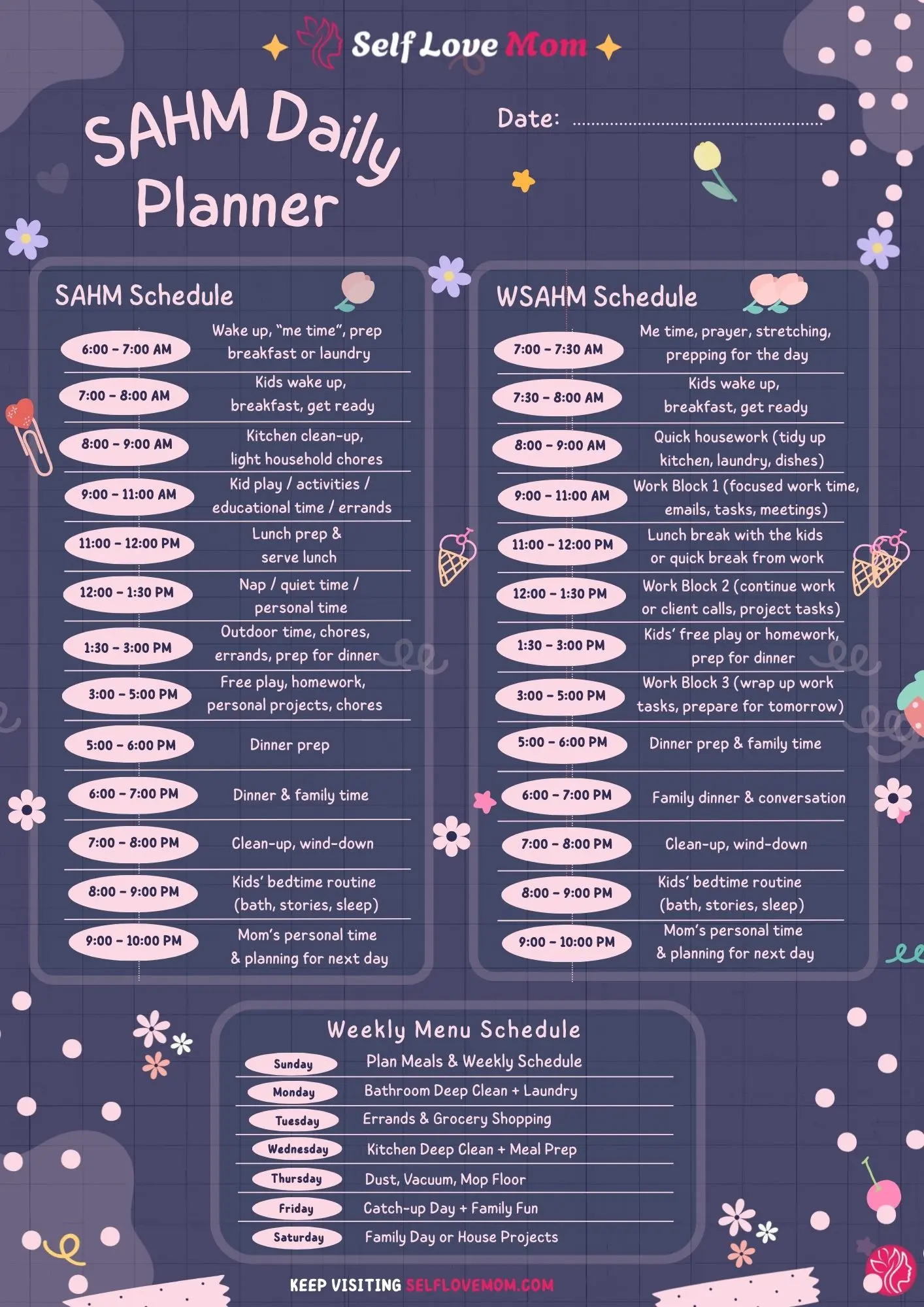 Stay-at-Home Mom Daily Planner