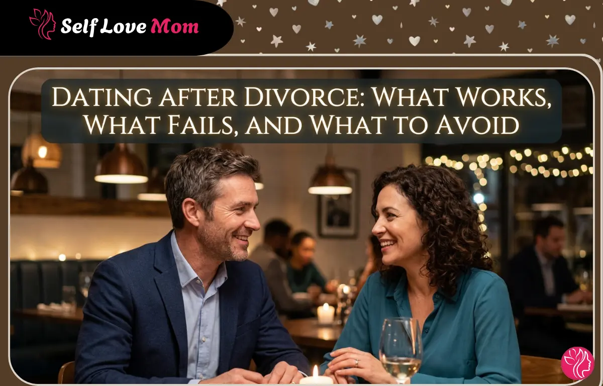 A couple in their 40s having a candlelit dinner date, illustrating successful dating after divorce