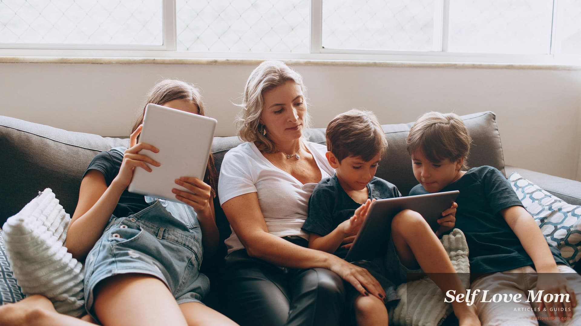 A family relaxing at home, the kind of household that can qualify for LIHEAP cooling assistance and free AC support during peak summer.