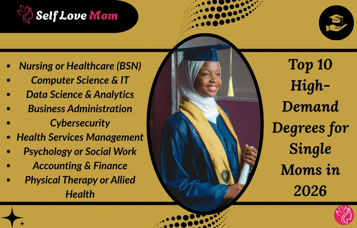 Degrees for single moms showing a mother celebrating graduation with her child in 2026