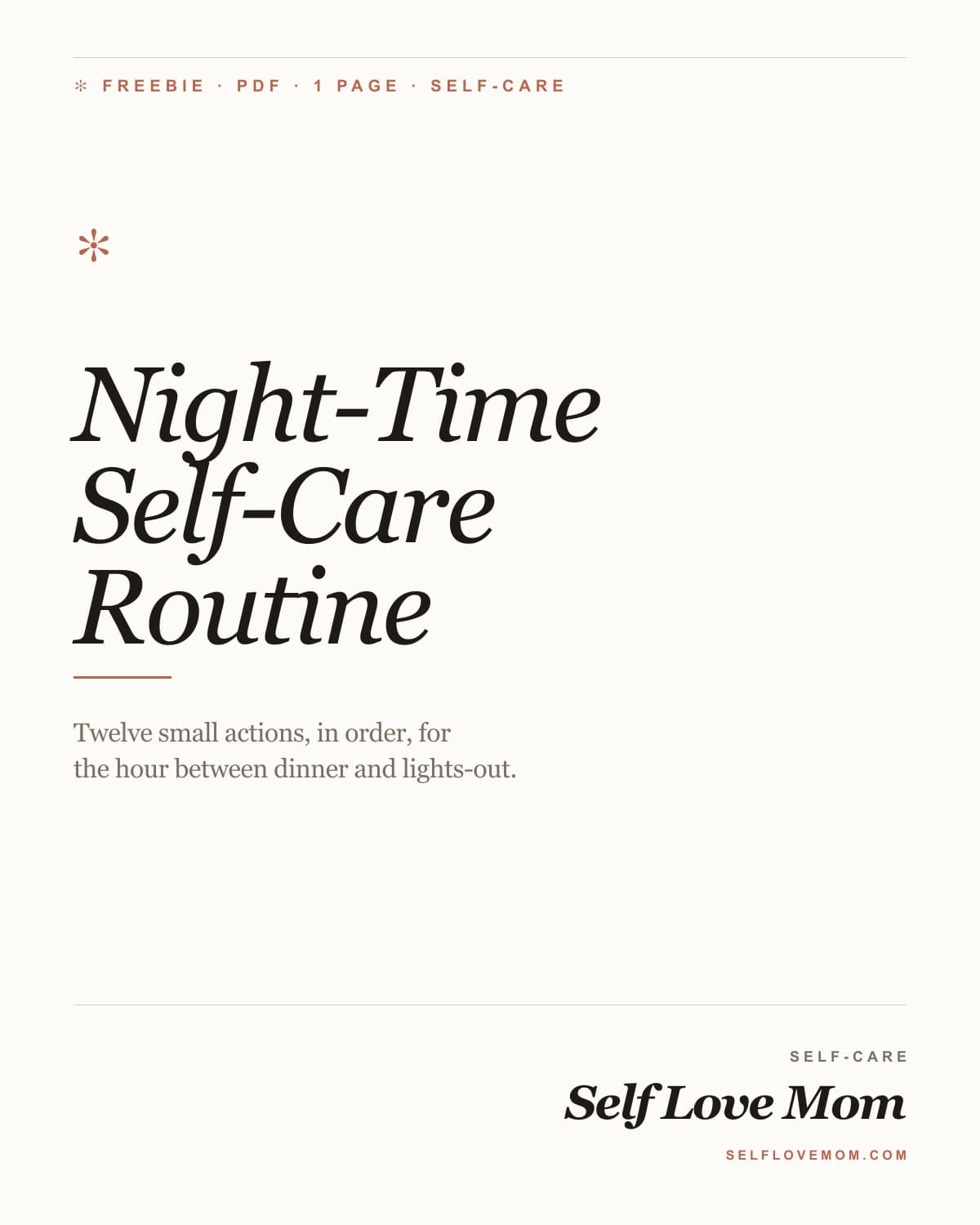 Night-Time Self-Care Routine Checklist