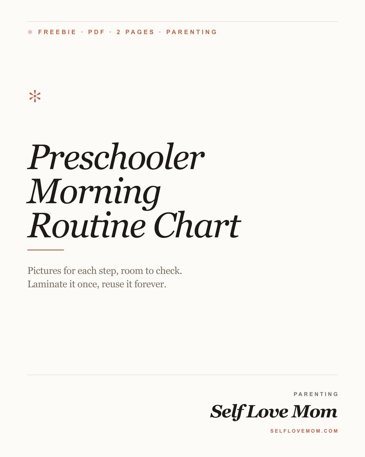 Preschooler Morning Routine Chart