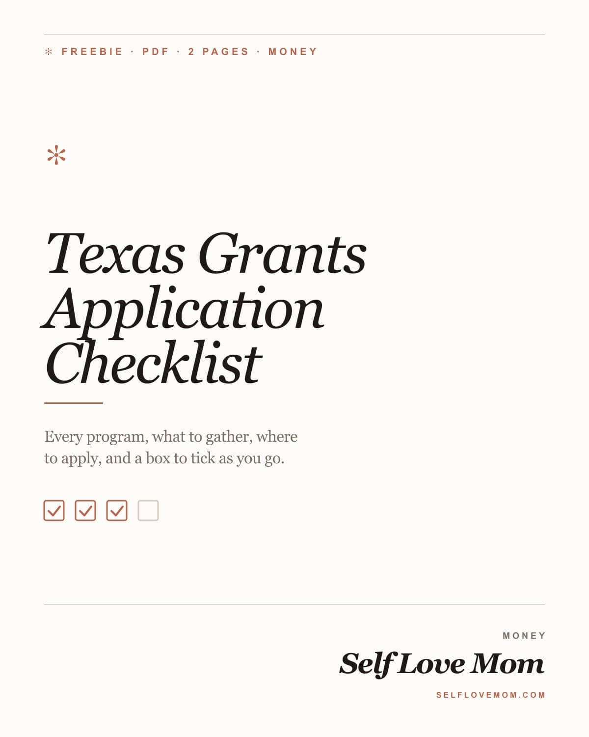 Texas Grants Application Checklist
