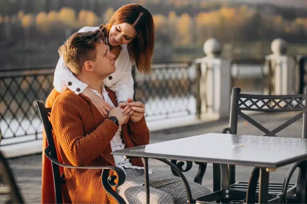 Couple enjoying quality time together – dating as a single mom example of love and balance
