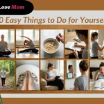 Easy things to do for yourself for single moms: Yoga, relaxing bath, reading, and nourishing breakfast