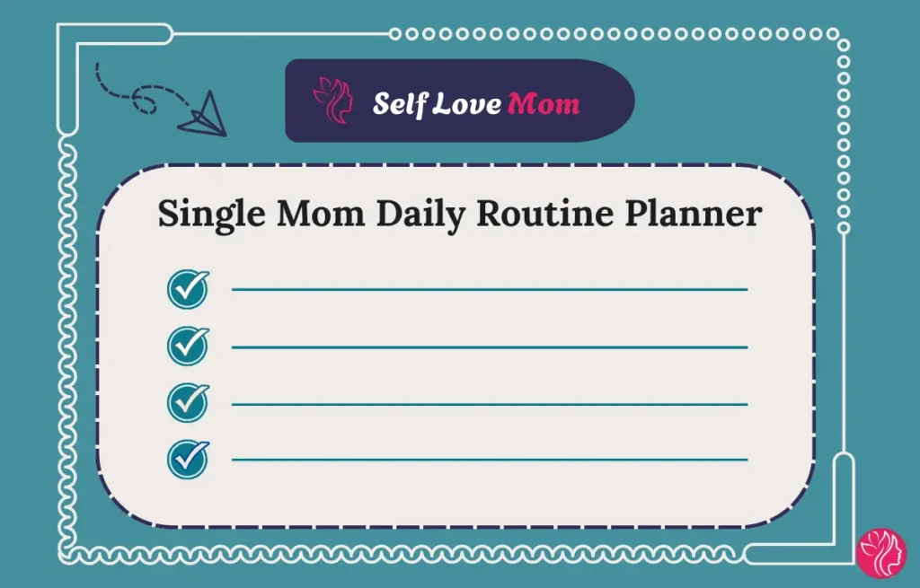 Single Mom Daily Routine Planner – Organize Your Day with Easy-to-Use Tasks and Goals