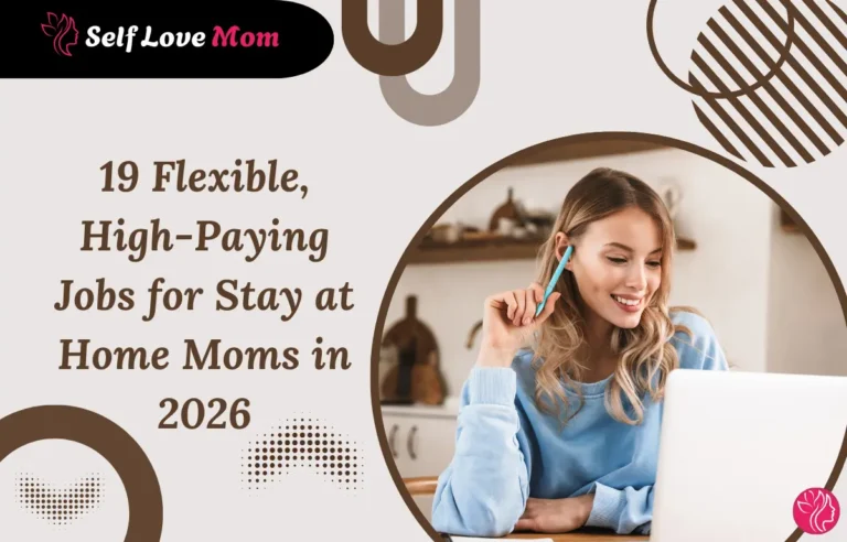 Stay-at-home mom working on a laptop at home, exploring jobs-for stay at home-moms in 2026