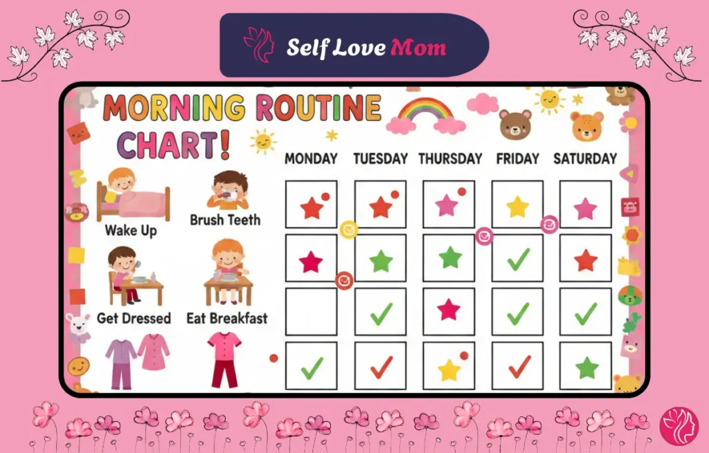 Morning Routine Chart for Preschoolers – Engaging and Interactive Routine Tracker for Young Children