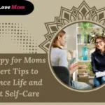 Therapy for moms session showing a mother talking to a therapist for emotional healing and self care