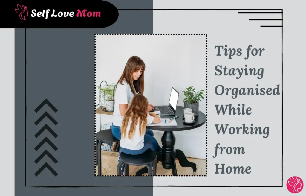 Stay-at-home mom working from home while organizing tasks with her child at the table in 2026
