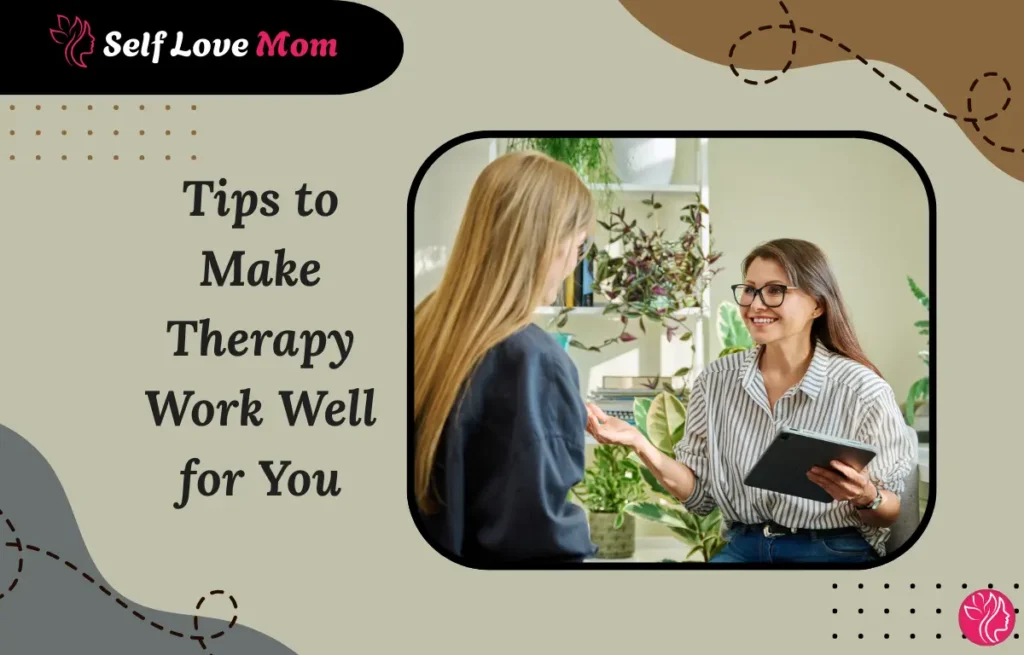 Therapist offering emotional support to a mother during a counseling session, showing how a therapist helps moms manage stress and mental health