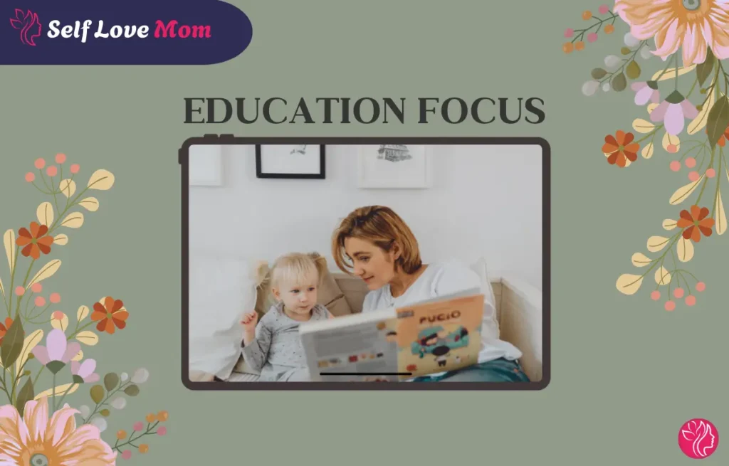 Mother focusing on education with her child, demonstrating key qualities of a good mother