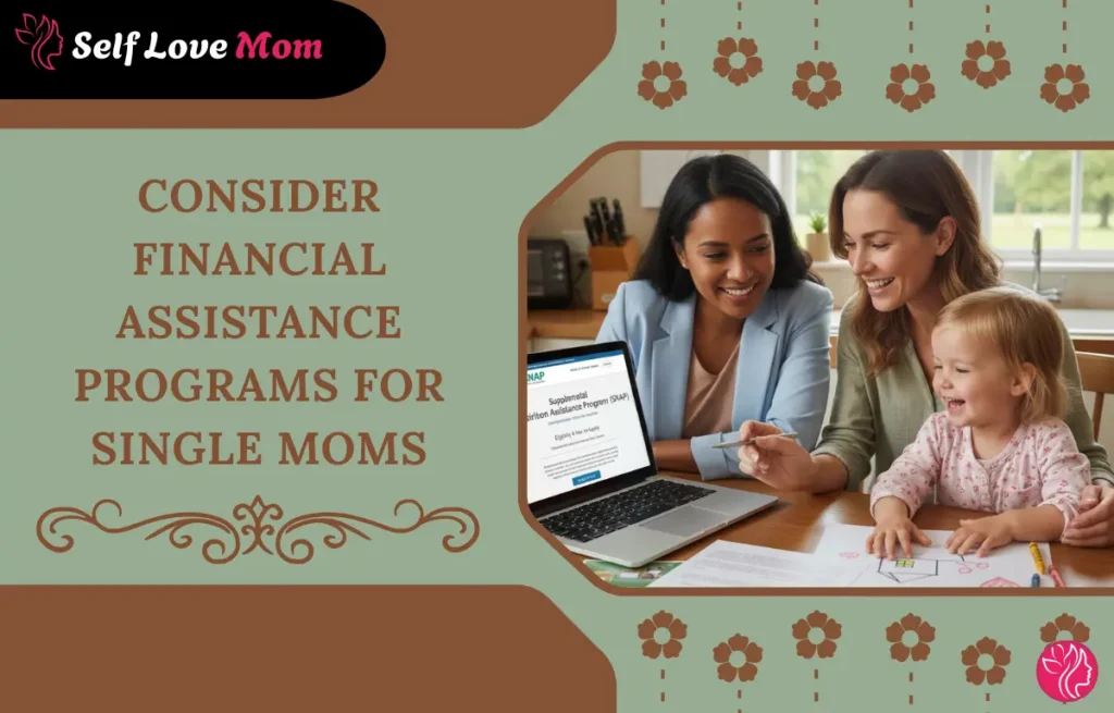 Single moms exploring financial assistance programs like SNAP for support