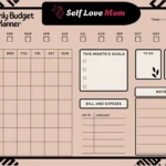 Single Mom Monthly Budget Planner - Track your family's expenses, savings, and monthly spending.