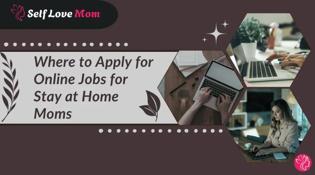 Laptop workspace showing a woman working online, representing where to apply for online jobs for stay at home moms.