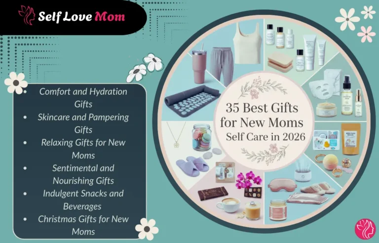 Best gifts for new moms self care including comfort, skincare, relaxation and pampering items