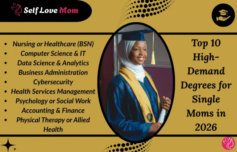 Degrees for single moms showing a mother celebrating graduation with her child in 2026