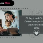 online jobs for stay at home moms working on a laptop while caring for a baby at home