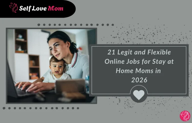 online jobs for stay at home moms working on a laptop while caring for a baby at home