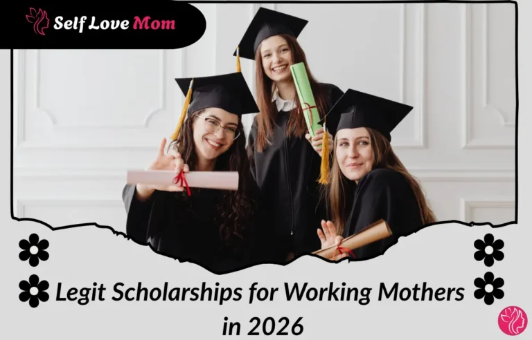 Three female graduates holding diplomas representing legit scholarships for working mothers in 2026