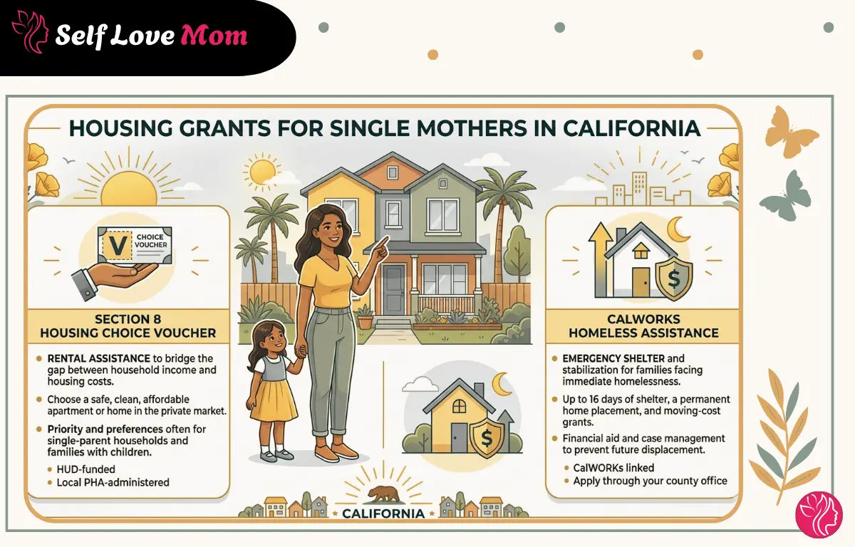 Housing grants for single mothers in California – Section 8 Housing Choice Voucher and CalWORKs Homeless Assistance program guide