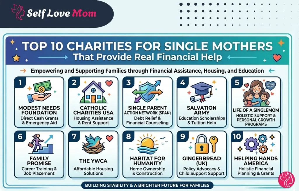 op 10 Charities for Single Mothers in 2026 - Empowering families with financial assistance, housing support, and educational resources