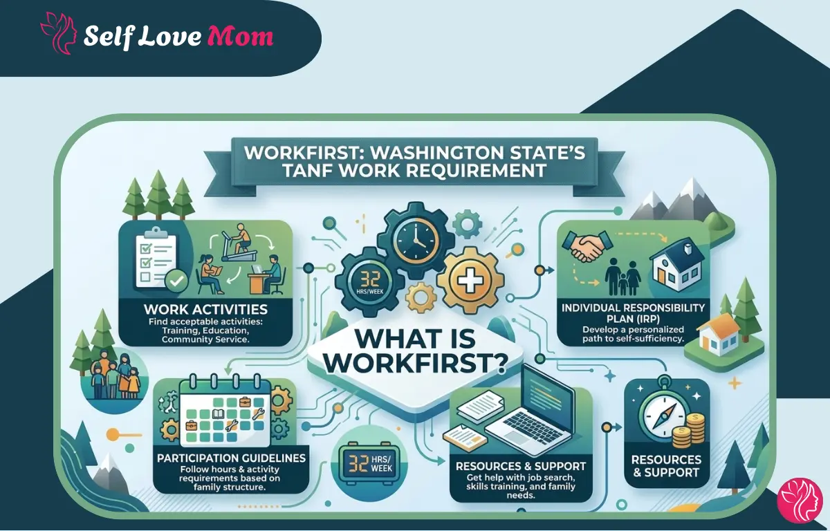 WorkFirst Washington State TANF work requirements, participation rules, Individual Responsibility Plan (IRP), and employment support resources